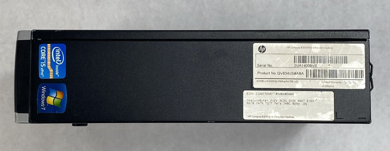 HP Compaq 8200 Elite USFF Intel Core i5-2400S 2.50GHz 8GB RAM No HDD No OS