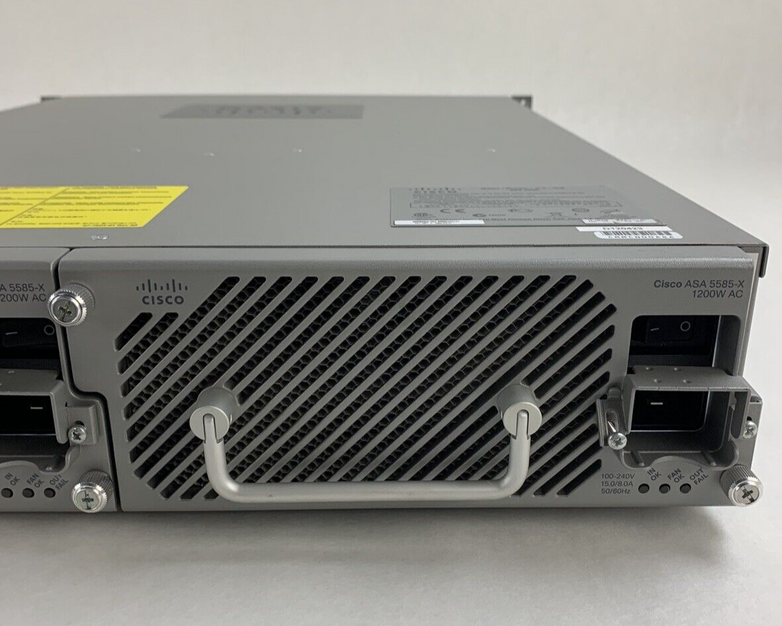 Cisco ASA 5585 8-Port GbE Firewall Security Appliance 2x 5580-X SSP-10 Mod Cards