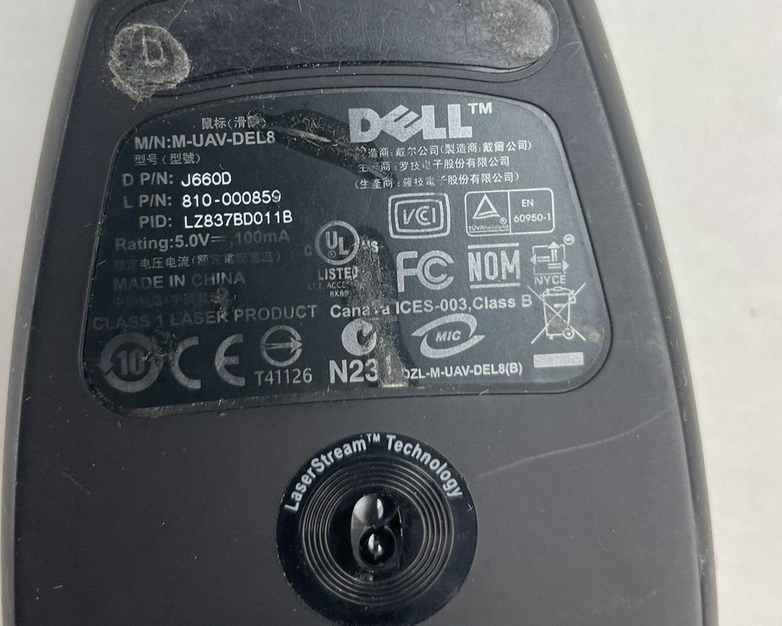 Dell M-UAV-DEL8 Black USB Optical Scroll Mouse with 6 Buttons J660D Lot of 4