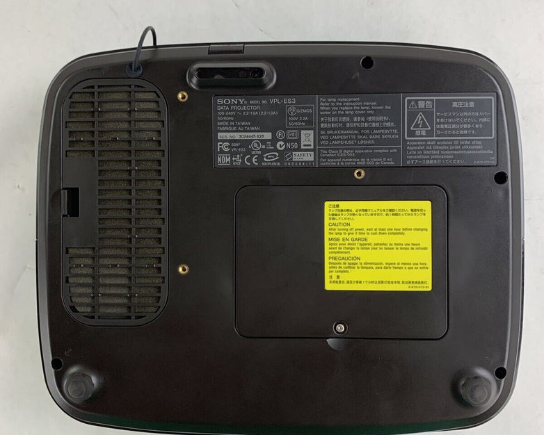 Sony VPL-ES3 LCD Data Projector 50-60Hz Tested 176 Lamp Hours