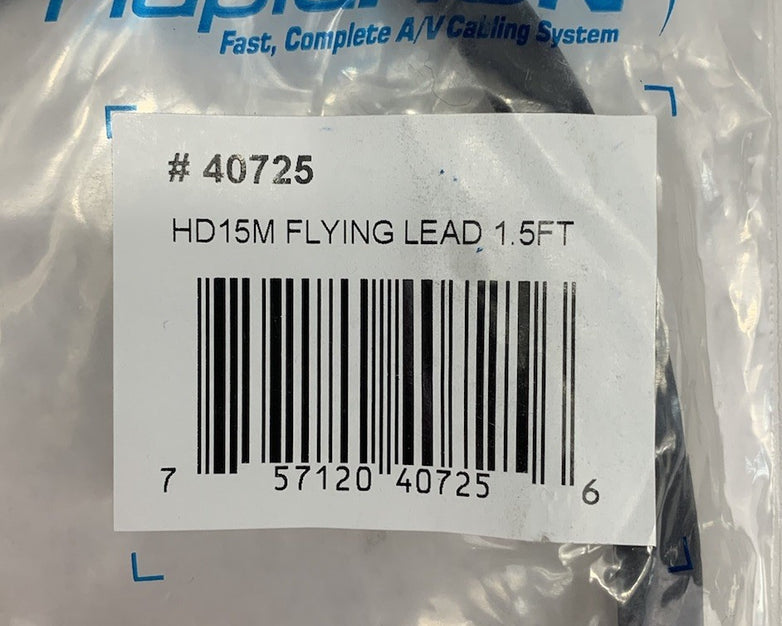 RapidRun 40725 HD15M Flying Lead 1.5FT (Lot of 2)