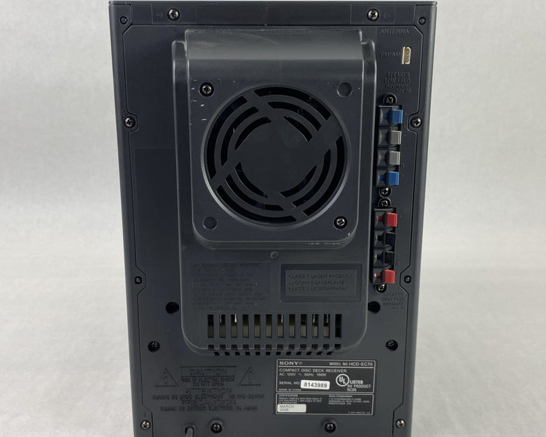 Sony HCD-EC70 Compact Disc Deck Receiver w/ Speakers - Parts or Repair