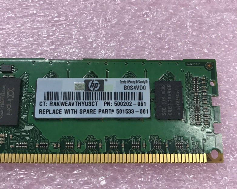 Samsung 12GB Kit 6x2GB 2Rx8 PC3-10600R-09-10-B0-P0 Server Ram M393B5673EH1