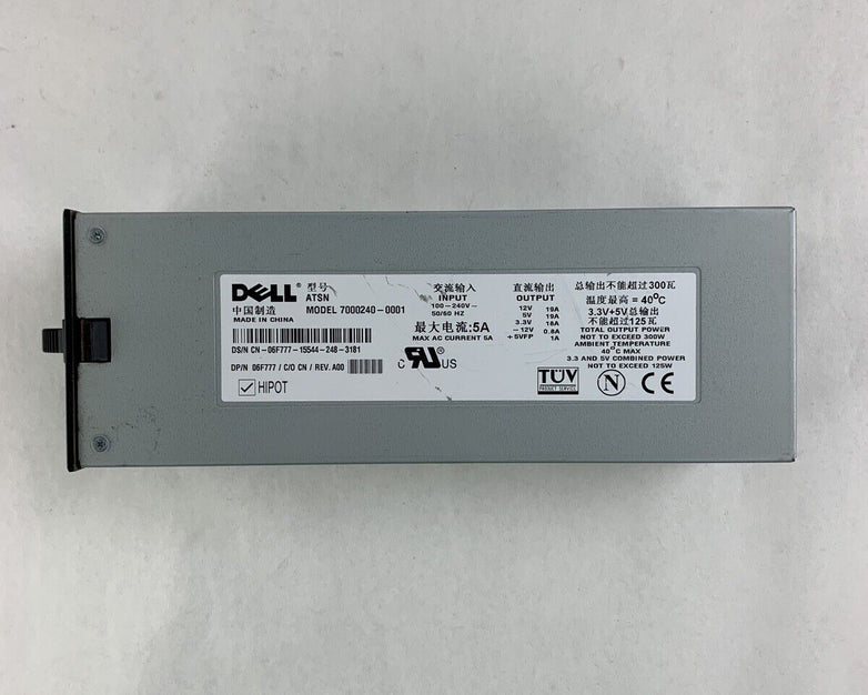 Dell PowerEdge Server Redundant Power Supply 7000240-0001 300W 06F777
