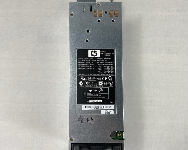 HP PS-5501-1C 264166-001 500W Power Supply