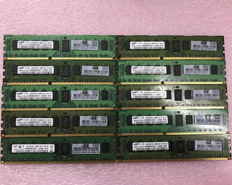 Samsung 20GB Kit 10x2GB 2Rx4 PC3-10600R-09-10-P0 Server RAM M393B5673EH1