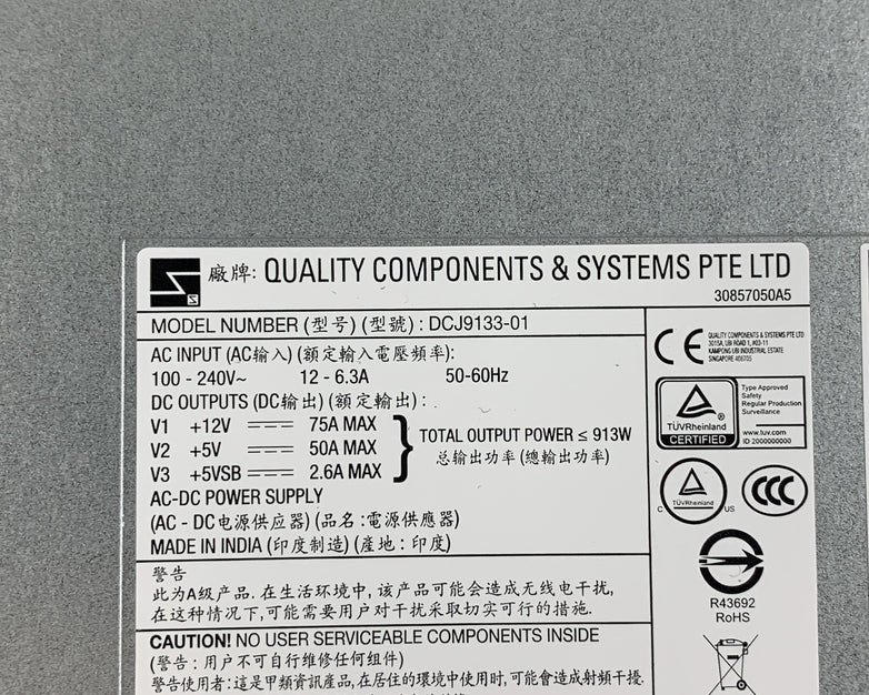 NetApp DCJ9133-01 114-00148+F0 913W 240V Power Supply