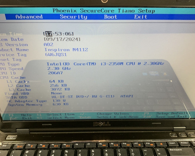 Dell Inspiron N411Z 14" i3-2350M 2.3 GHz 630 KB Ram No OS No HDD No Batt No AC