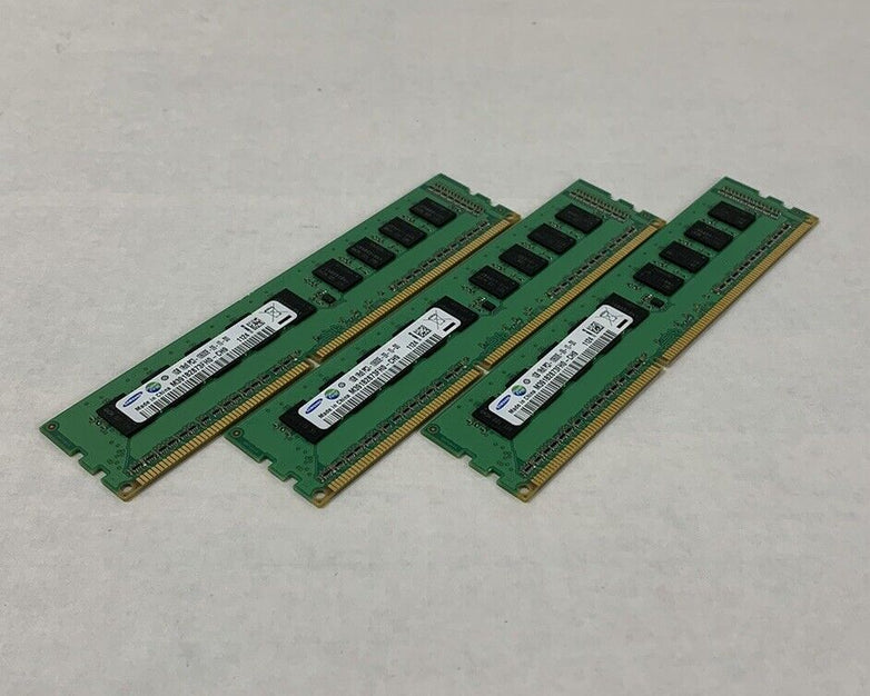 Samsung 1GB 1Rx8 PC3-10600E-09-10-D0 M391B2873FH0-CH9 (Lot of 3)