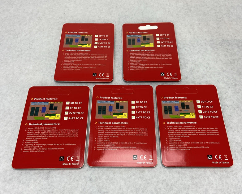 Extreme CF Adapter Type 1 Wifi SD - Lot of 5 NEW