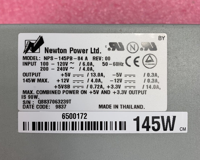 Newton Power NPS-145PB-84 A Power Supply