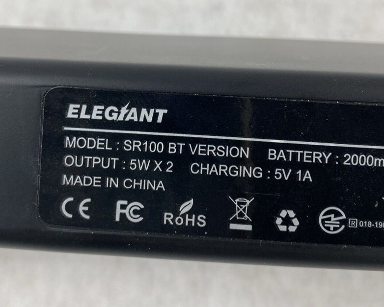 Elegant SR100 Bluetooth Portable Soundbar Speaker Tested with Microphone