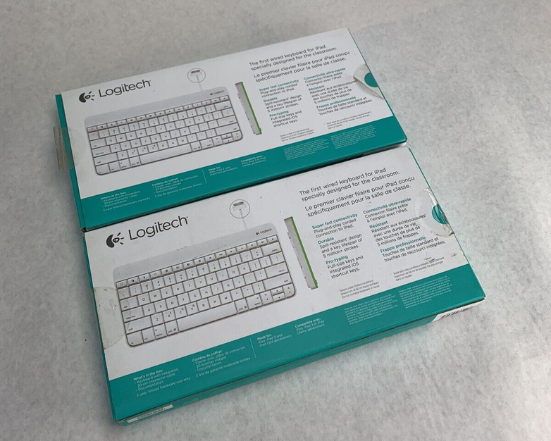 Lot of 2 Logitech Wired Keyboard for iPad