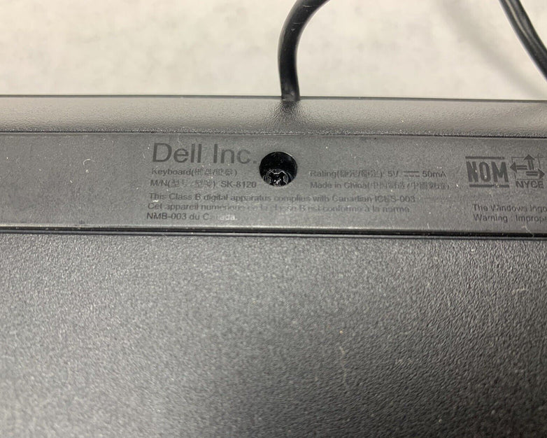 Dell Wired USB Keyboard KB212-B SK-8120 4G481/DJ454 5x