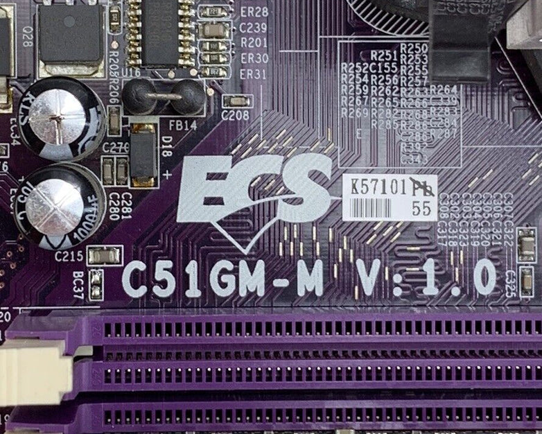 ECS C510M-M Motherboard AMD Athlon 64 x2 2GHz 2GB RAM w/Shield