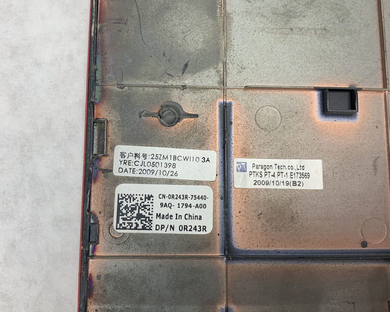 Genuine Dell Latitude 2100 Laptop Base Bottom Case R243R Red
