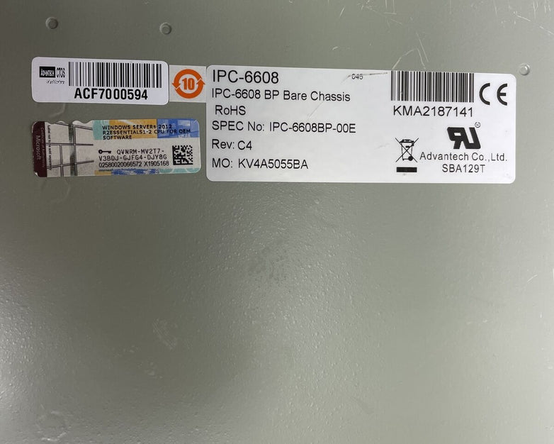 Advantech IPC-6608 PCE-5B08-2 Intel Core i5-4570s 2.9GHz 8GB RAM No HDD No OS