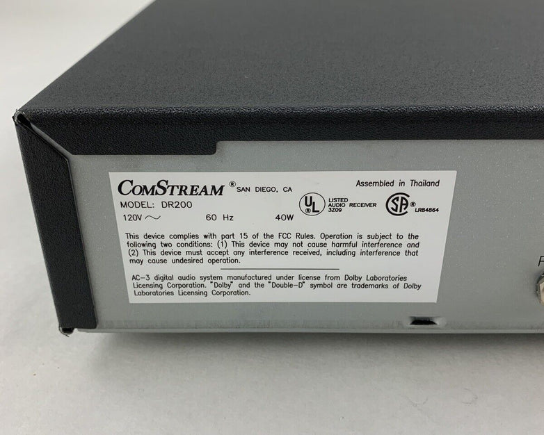 ComStream DR200 Audio Broadcast Receiver Powers On Missing Smart Card and Dish