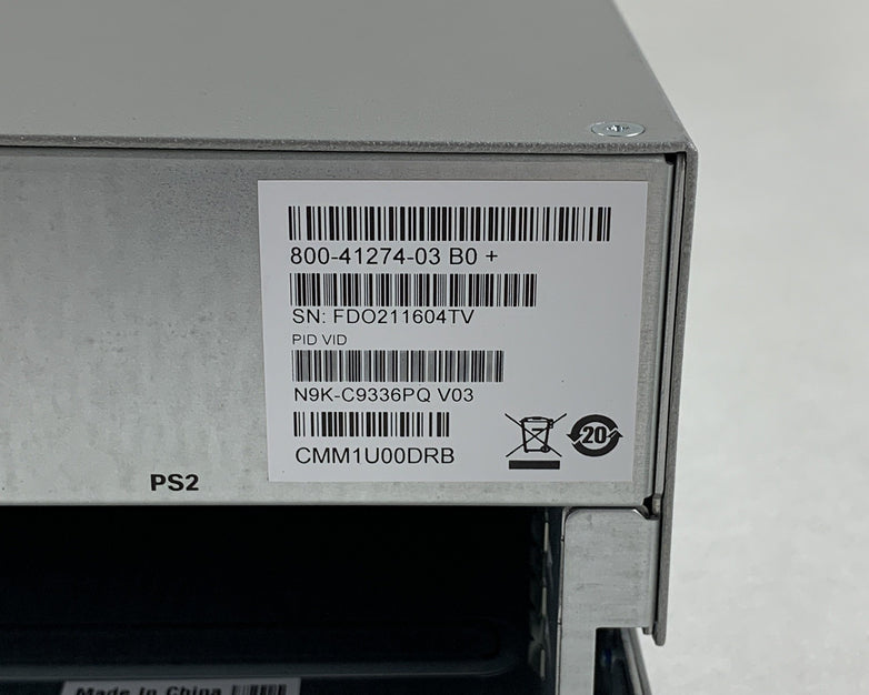 Cisco N9K-C9336PQ 36-Port Nexus 9300 Switch Tested Reset w/ 1 PSU and 2 fans