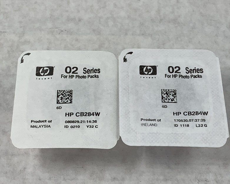 Lot(2) HP PhotoSmart Light Magenta Pink 02 Ink Cartridge NIB Genuine CB284W