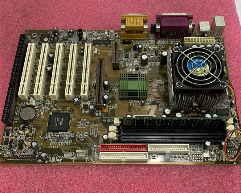 VIA VT 8363-686A Motherboard AMD Duron 800MHz 256MB RAM w/Shield