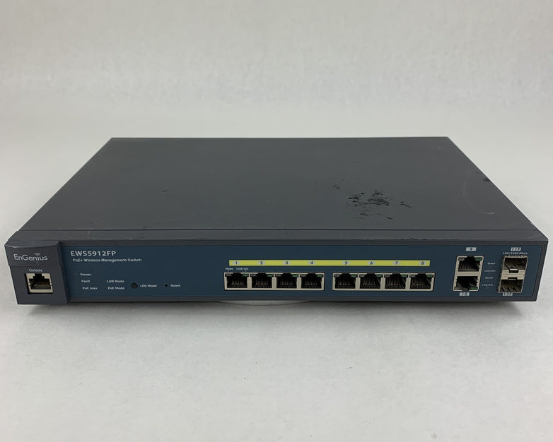 EnGenius EWS5912FP Network 8Port Gigabit Switch Tested Reset