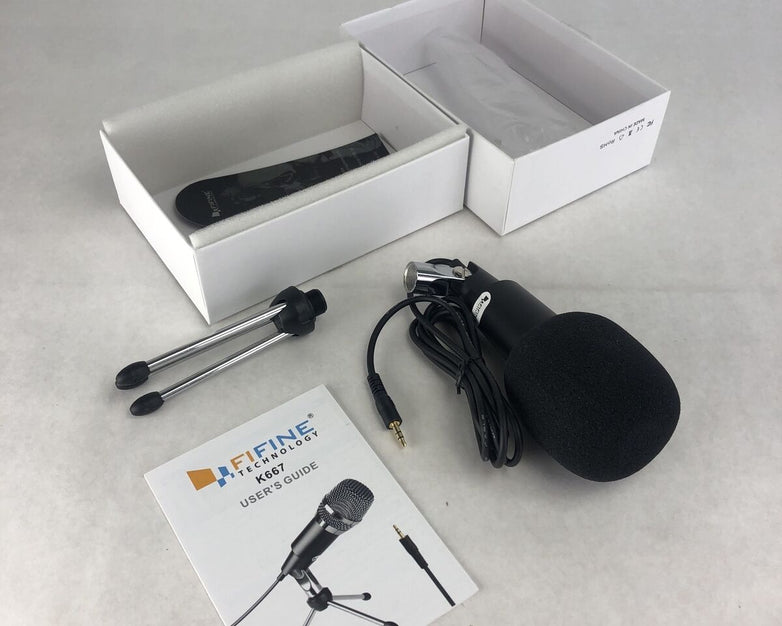 Fifine Condenser Microphone 3.5mm Plug Games-K667