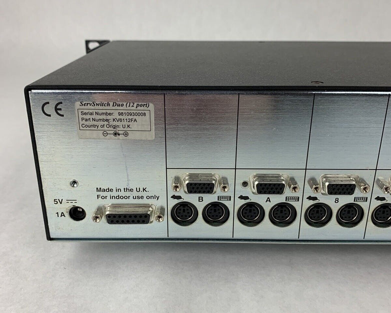 Black Box ServSwitch DUO R2 P/N KV6112FA Tested