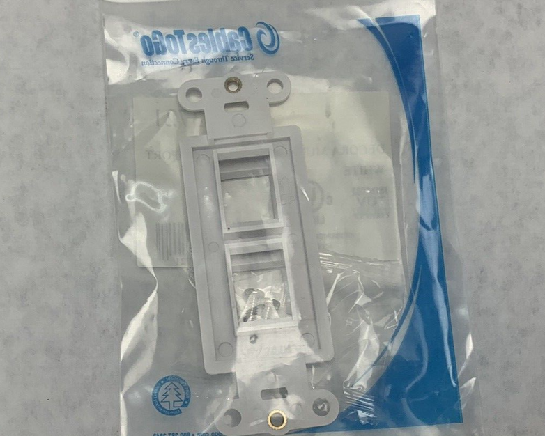 Lot of 5 C2G 03721 Multimedia 2-Port Wall Plate - White