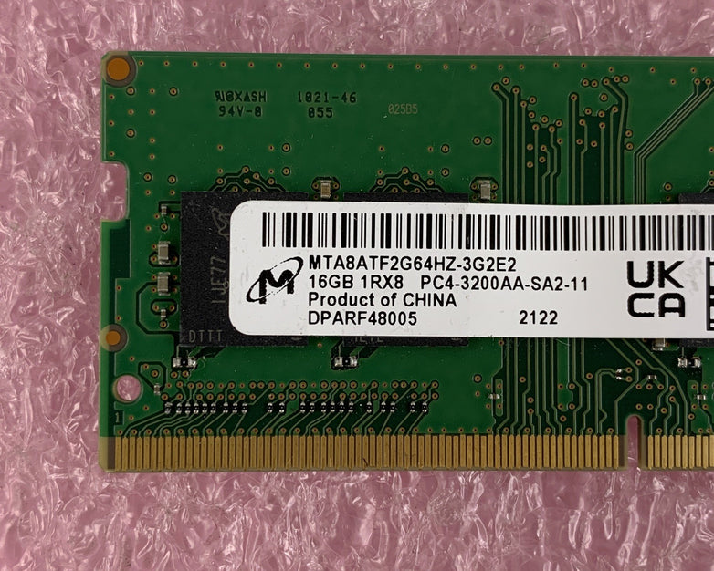 Micron MTA16ATF2G64HZ-2G3E1 16 GB 2Rx8 PC4-2400T Laptop Memory RAM SO-DIMM