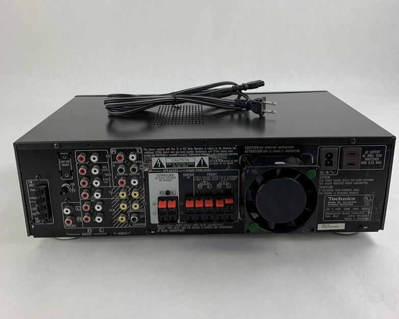 Technics SA-AX540 Stereo Receiver Tested Loud Fan No Remote
