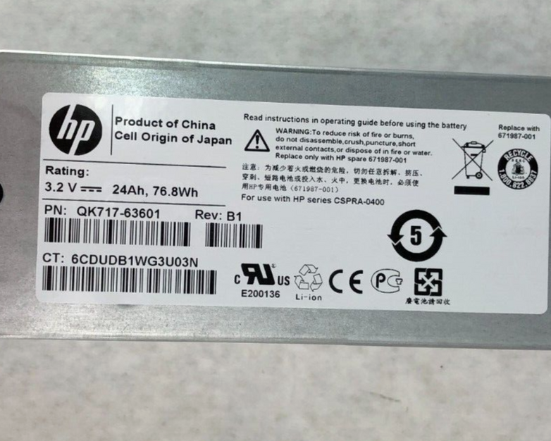 HP QK717-63601 Rev: B1 Power Supply CSPRA-0400 671987-001 3.2V 24Ah