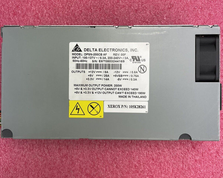Delta Electronics DPSN-200CB AF 200W Power Supply Xerox 105K28261