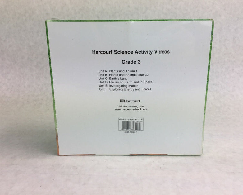 Harcourt Science Activity Videos Grade 3 Units A-F Factory Sealed 6 VHS Tapes