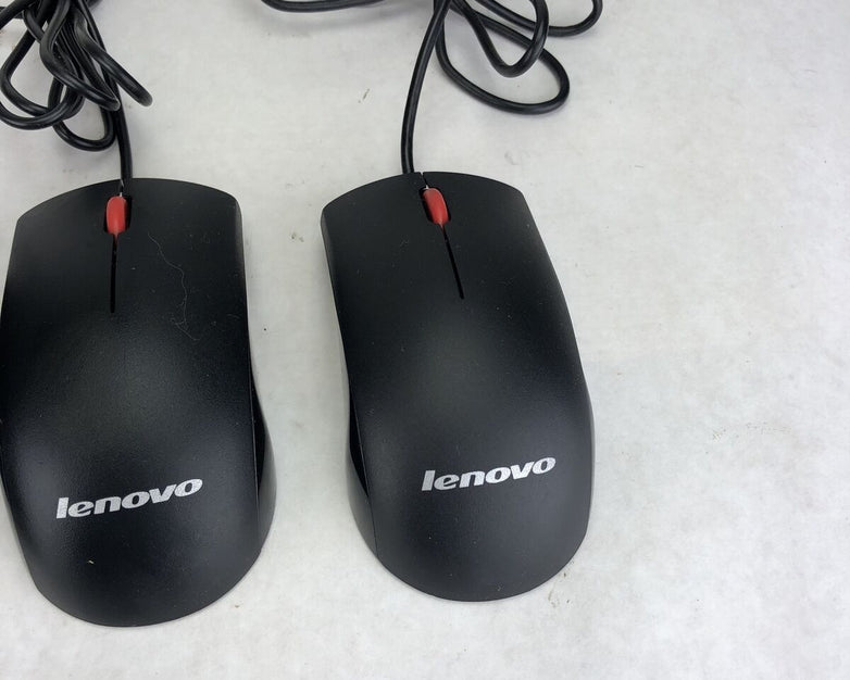 Lenovo MOEUUQA Black Wired USB Mouse (Lot of 4)
