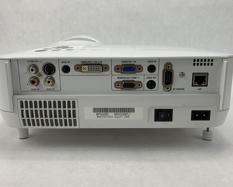 NEC NP500WS LCD Projector 537 Lamp Hours
