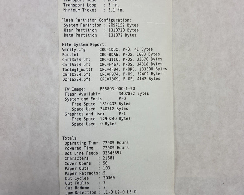 TRANSACT Technologies EPIC 880 Thermal Receipt Kiosk Printer Ithaca PcOS