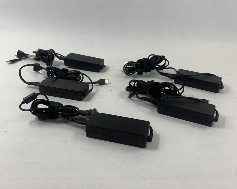 Mixed Lot of 5 Lenovo 20V 4.5A 90W AC Power Adapter