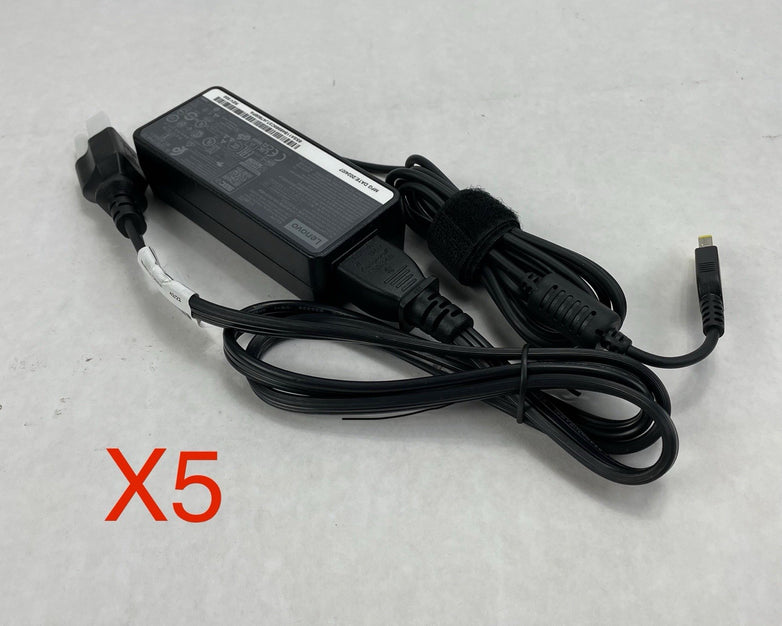Lenovo Model PA-1650-74 65 watt AC adapter/charger w power cord Lot of 5