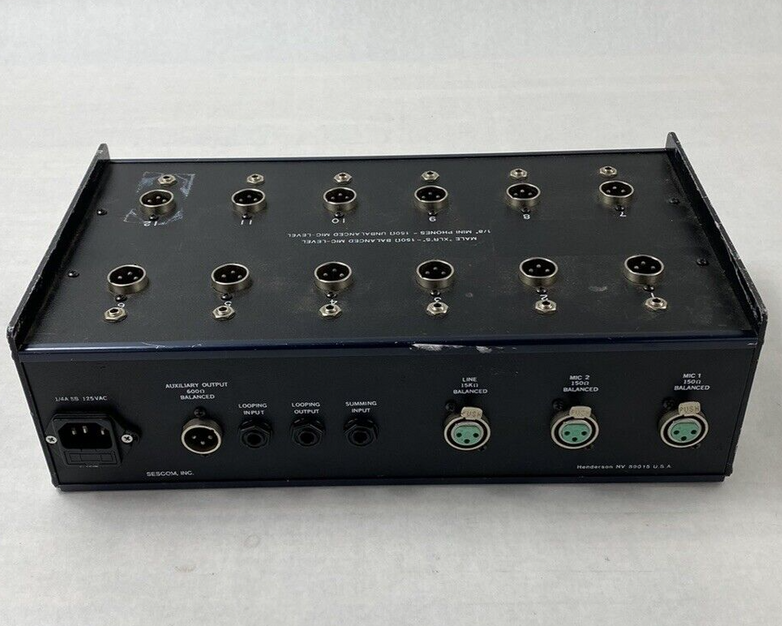 For Parts or Repair Sescom MB-2 Field Newsbridge Microphone Level Balancer