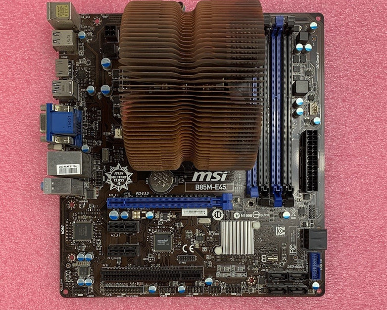 MSI B85M-E45 MS-7818 Motherboard Intel Core i5-4570s 2.9GHz No RAM w/ Shield
