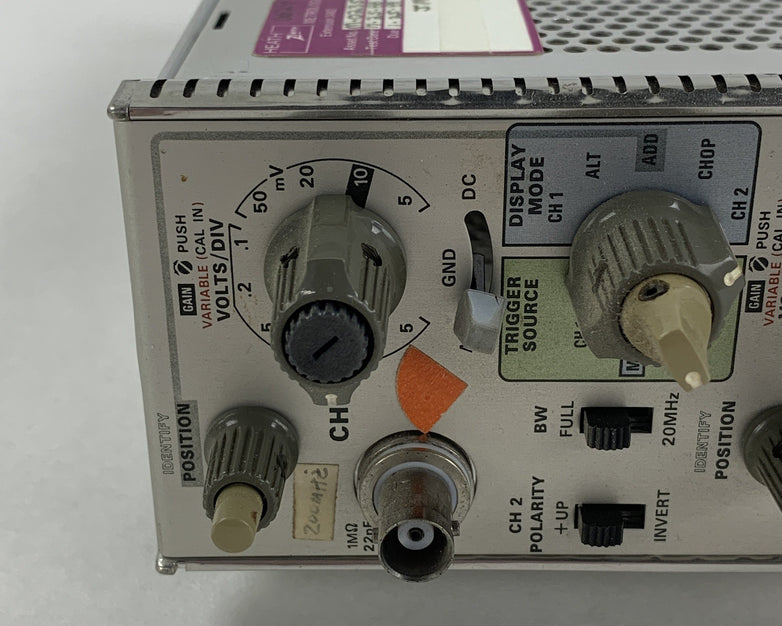 Tektronix 7A26 Dual Trace Amplifier Oscilloscope Plug-In Power Tested