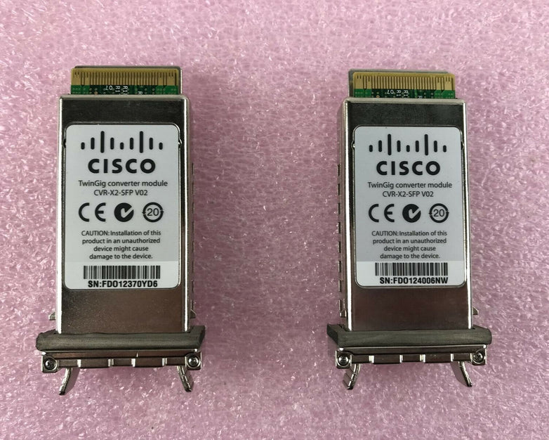 Cisco TwinGig Converter Module CVR-X2-SFP V02 (Lot of 2)