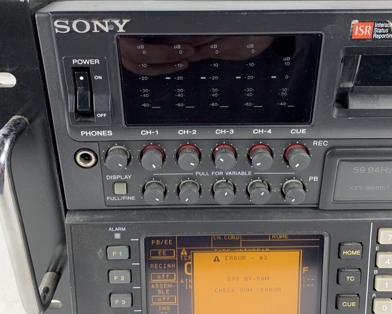 Sony HDW-500 HDCAM HD Digital Videocassette Recorder Error Code A3