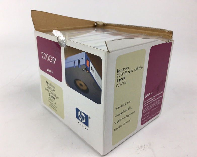 HP LTO-1 Ultrium 200GB Data Cartridge C7971A (Lot of 5)