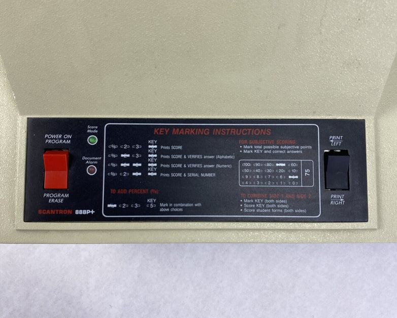 Scantron 888P+ Test Scoring Machine - For Parts or Repair