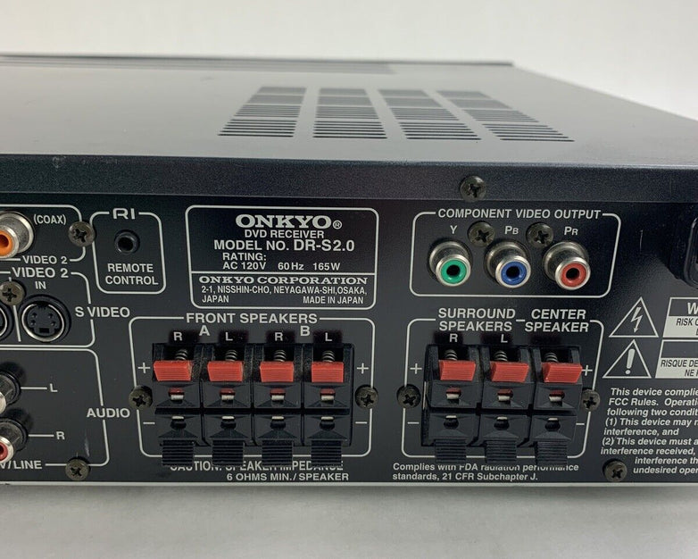 Onkyo DVD Receiver DR-S2.0 Tested No Remote