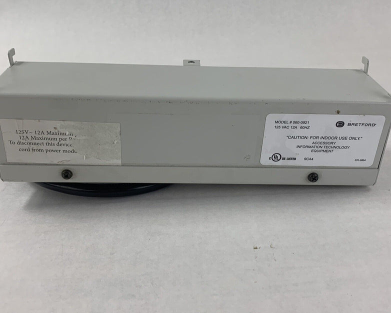 Bretford 060-0922 Power Strip 125 VAC 12A 60HZ 6 Outlet