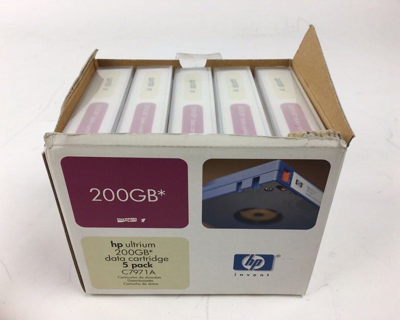 HP LTO-1 Ultrium 200GB Data Cartridge C7971A (Lot of 5)