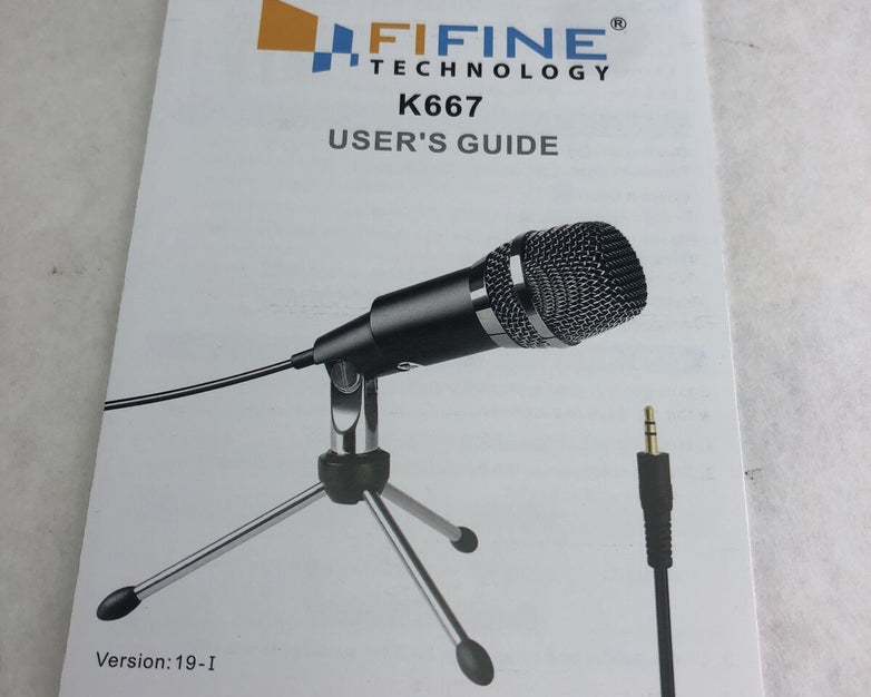 Fifine Condenser Microphone 3.5mm Plug Games-K667